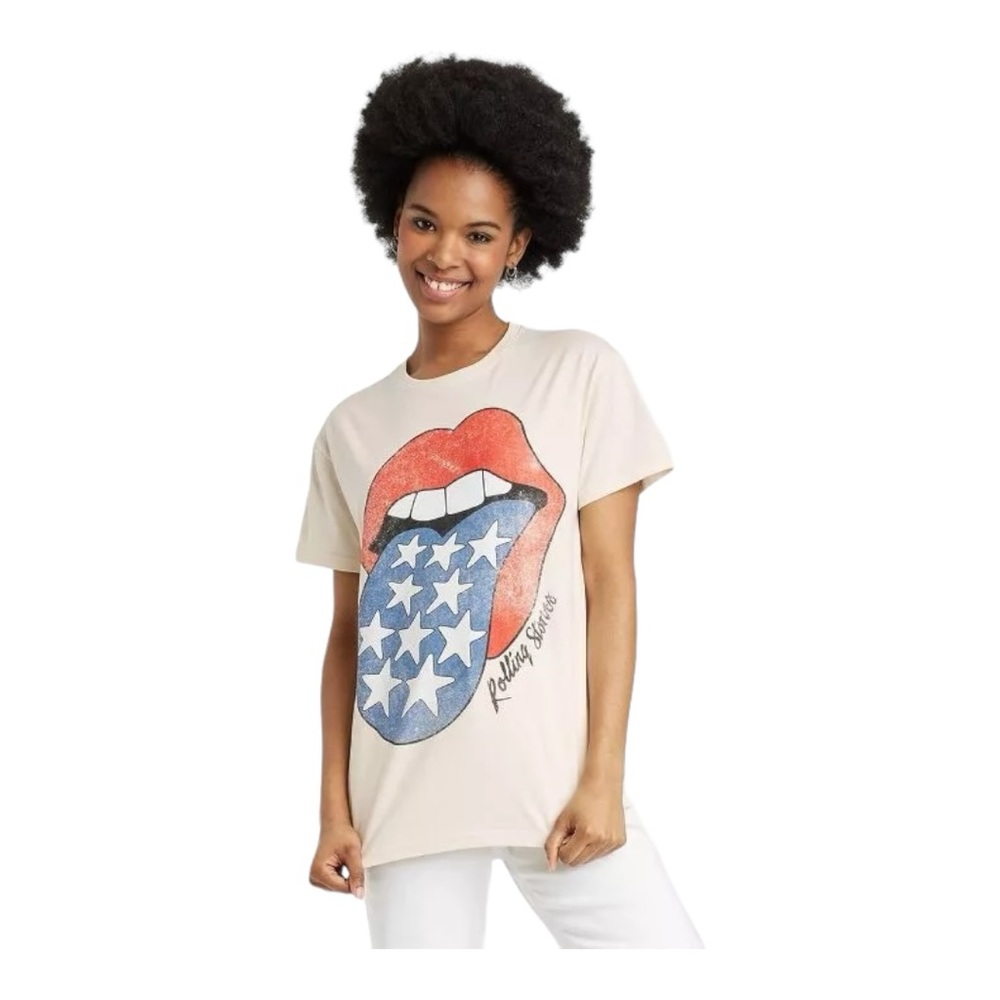 Women's The Rolling Stones Americana Short Sleeve Graphic T-Shirt- Size XS